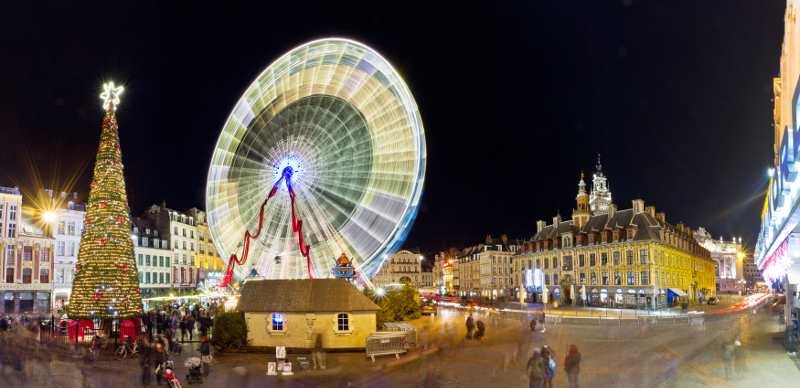 La Grand Place de Lille illuminée pour Noël